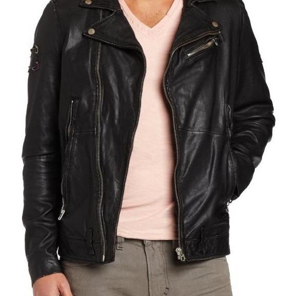 Handmade Custom New Men Vintage Style Buckle Back Leather Jacket Handmade Custom New Men Vintage Style Classic Leather Jacket
